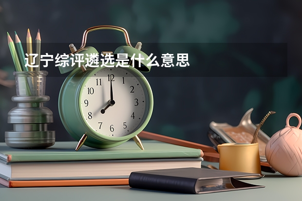 辽宁综评遴选是什么意思