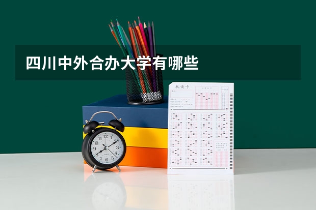 四川中外合办大学有哪些