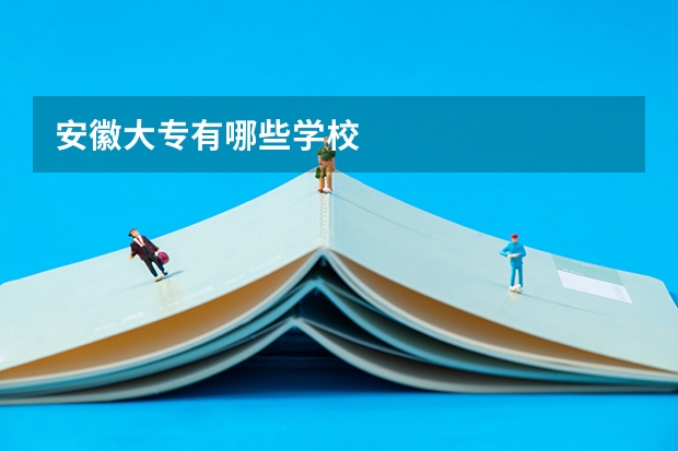 安徽大专有哪些学校