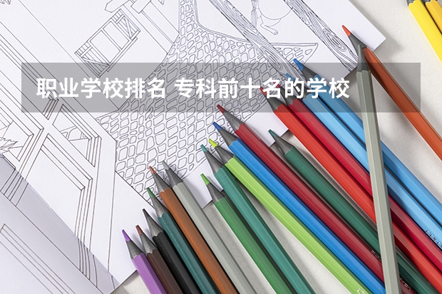 职业学校排名 专科前十名的学校