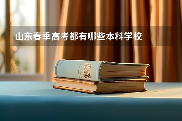 山东春季高考都有哪些本科学校