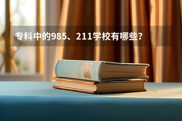 专科中的985、211学校有哪些？