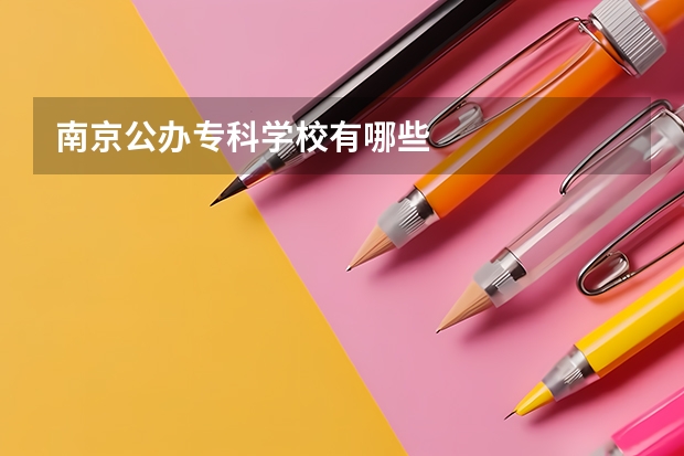 南京公办专科学校有哪些
