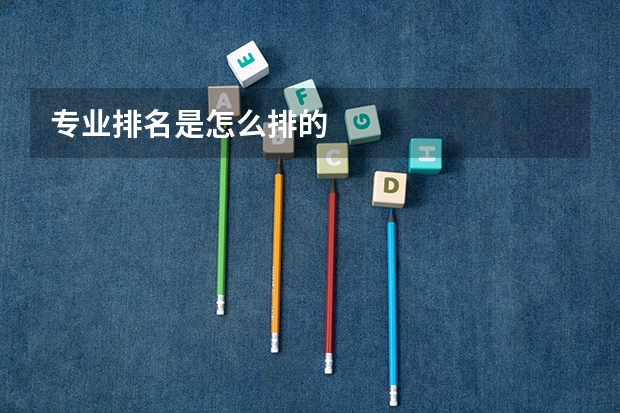 专业排名是怎么排的