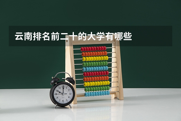 云南排名前二十的大学有哪些