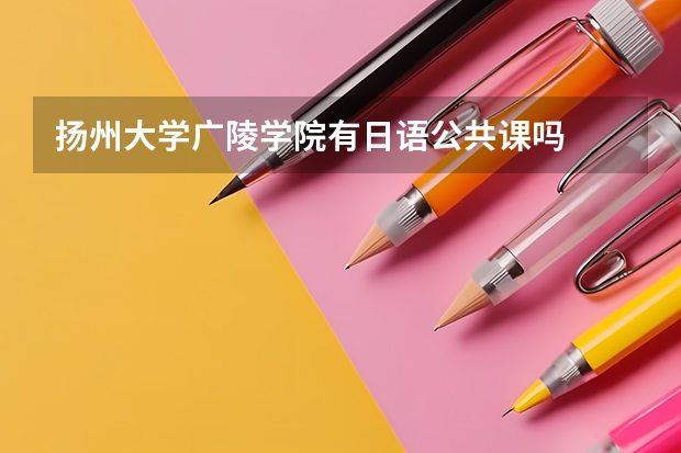 扬州大学广陵学院有日语公共课吗