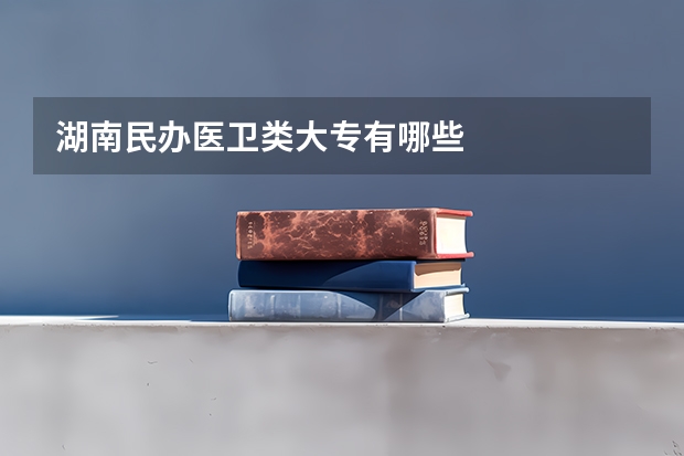 湖南民办医卫类大专有哪些