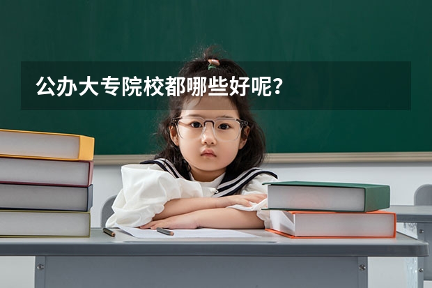 公办大专院校都哪些好呢？