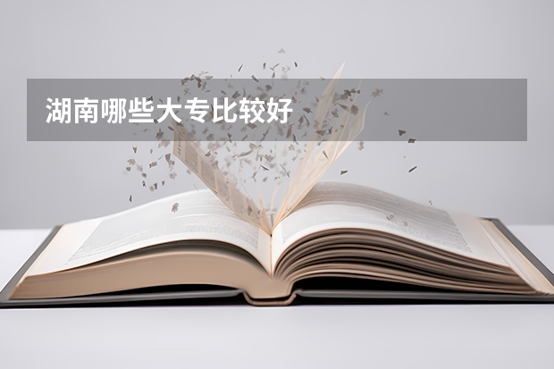湖南哪些大专比较好