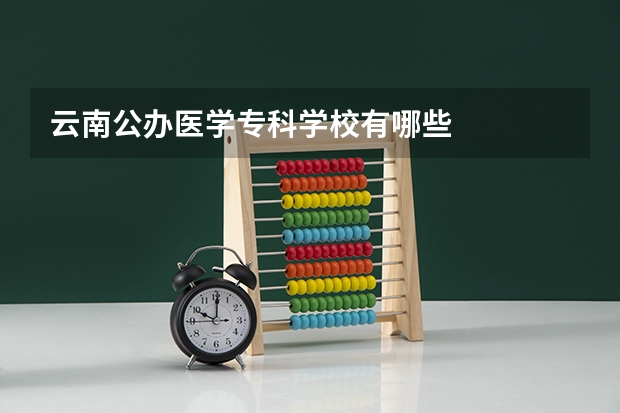 云南公办医学专科学校有哪些