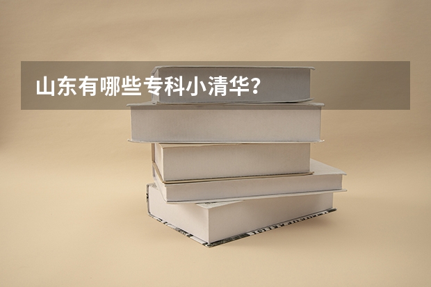 山东有哪些专科小清华？