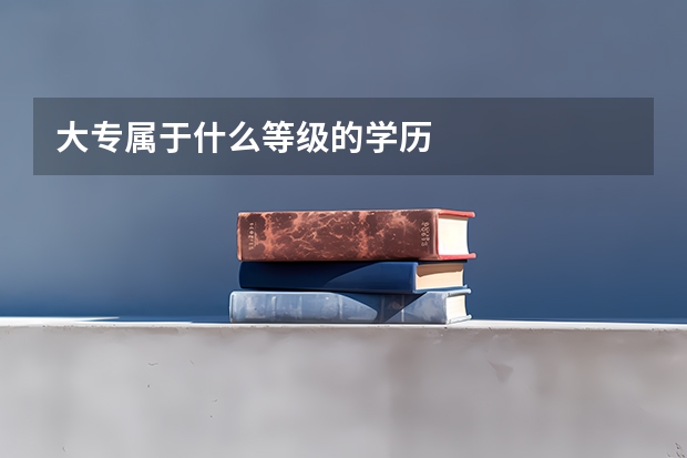 大专属于什么等级的学历
